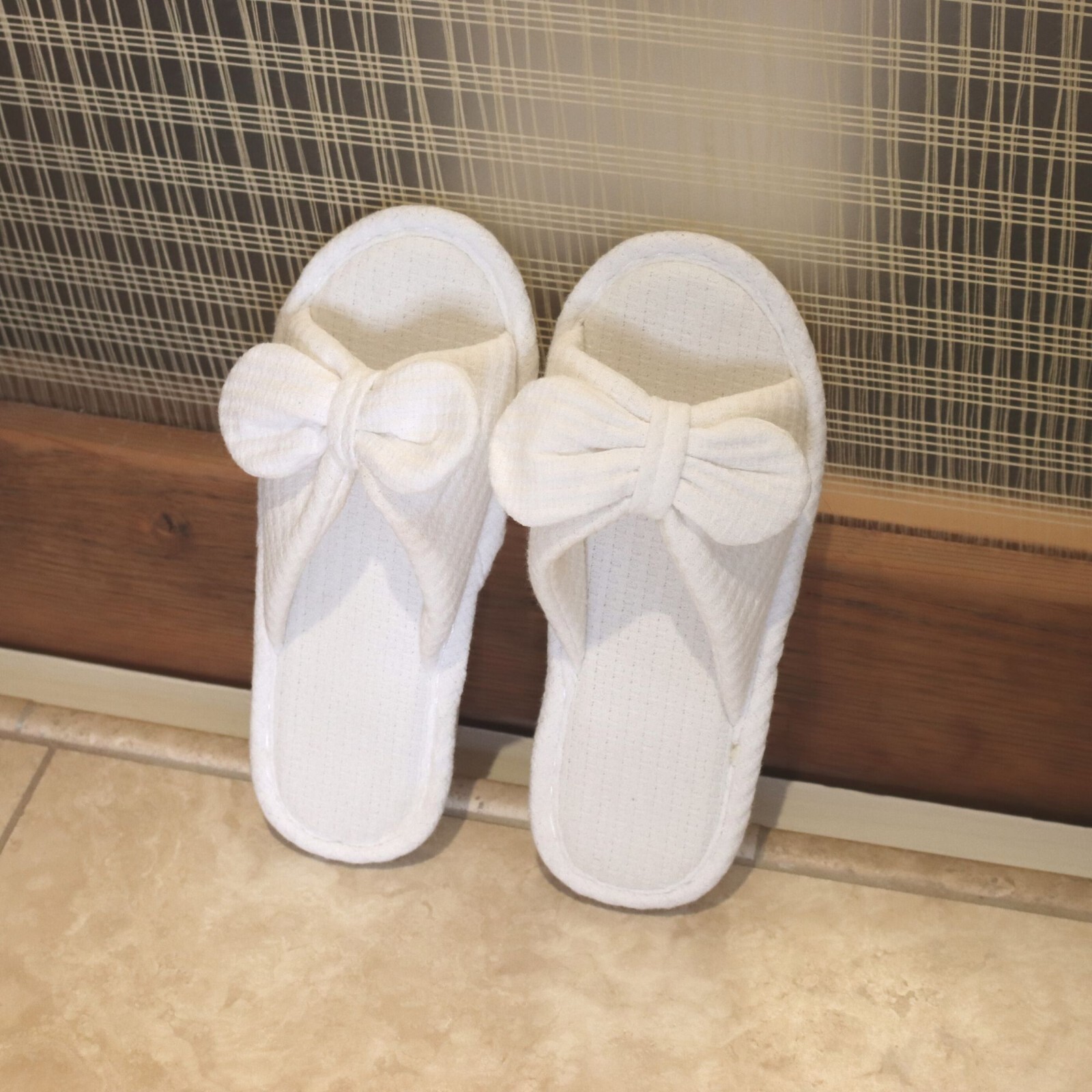 Gifts for Mom, Open-toe Bowknot House Slippers, Bridesmaid Slippers QKX020