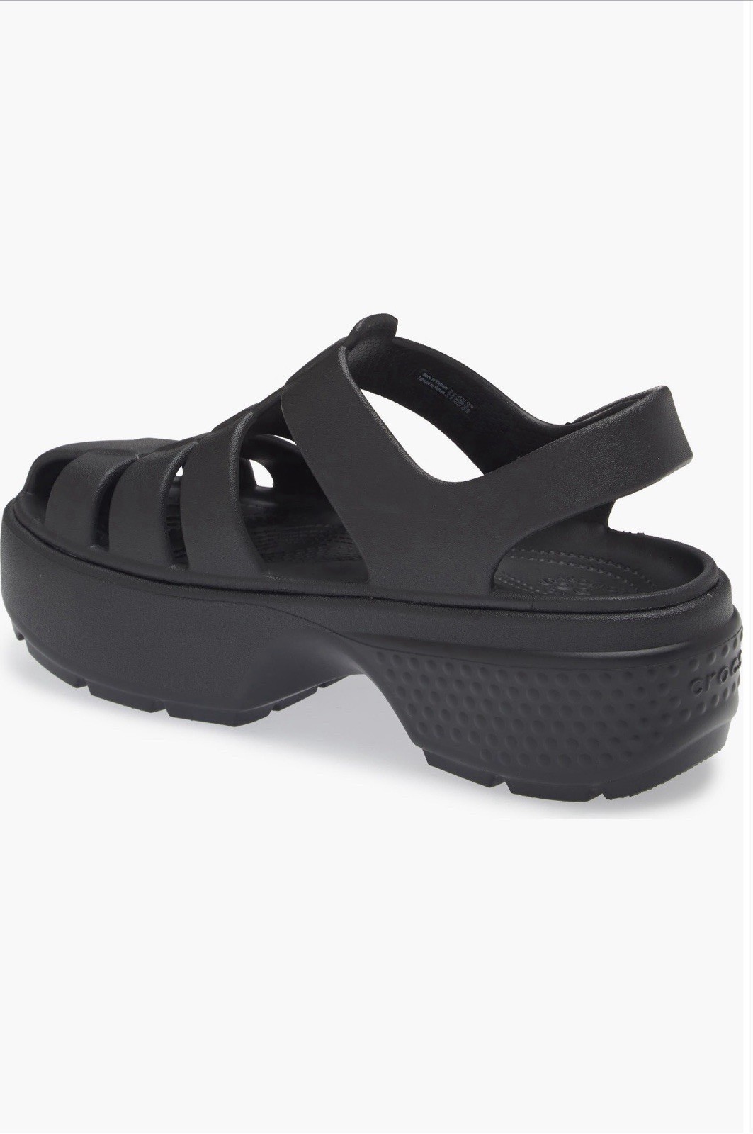 New CROCS Stomp Womens Fisherman Sandals W7/M5 Black