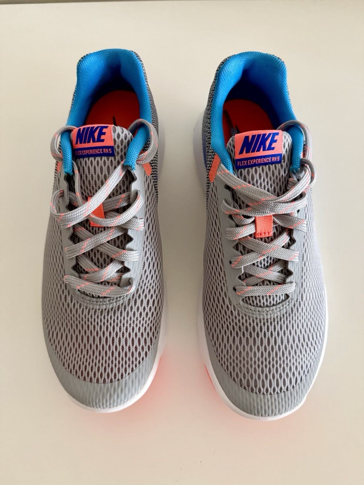 Nike Flex Experience RN 5 Running Shoes Women’s Sz 7 Gray Blue Orange 844729-003