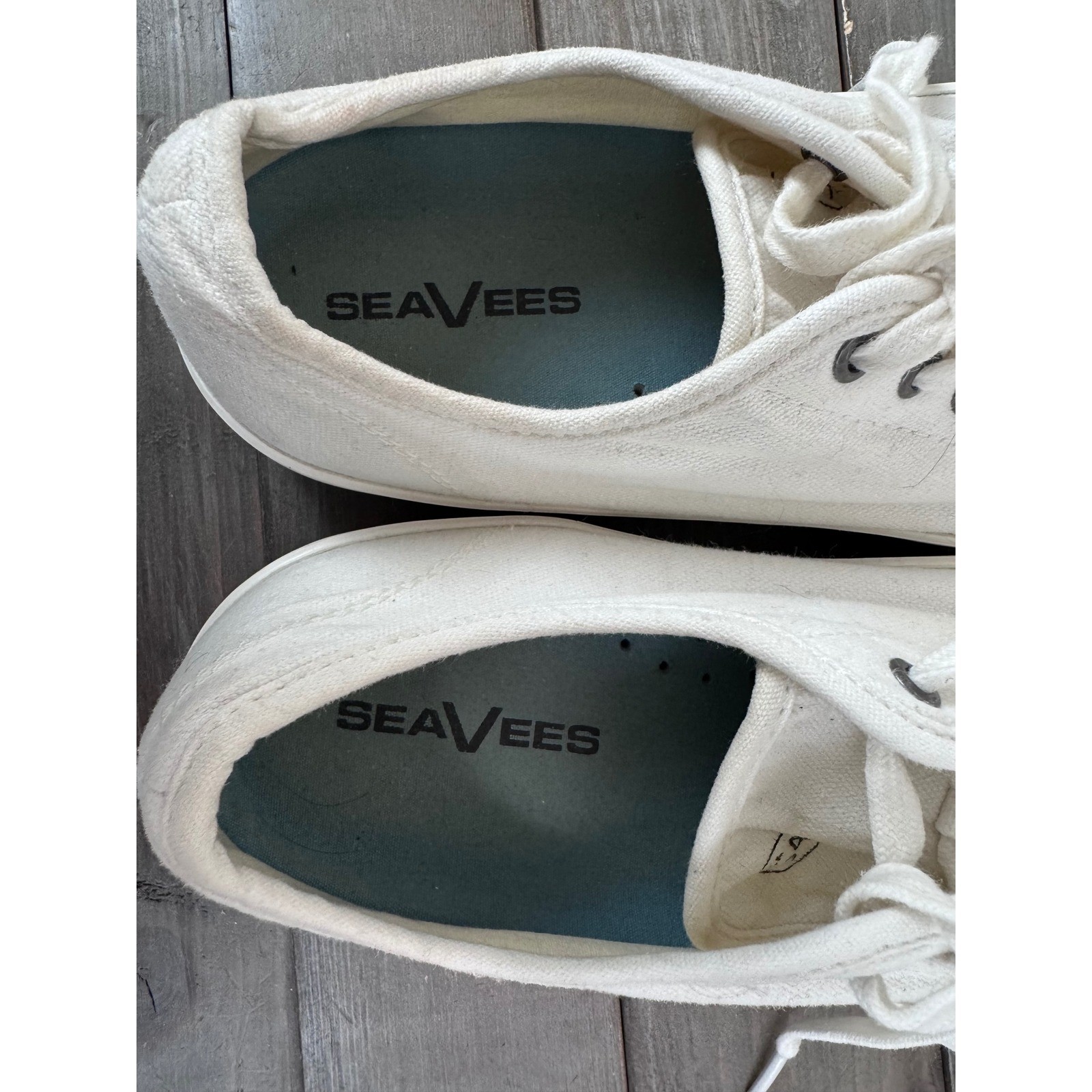 SeaVees Monterey Sneaker Platform Bleach White Canvas Womens 9 California