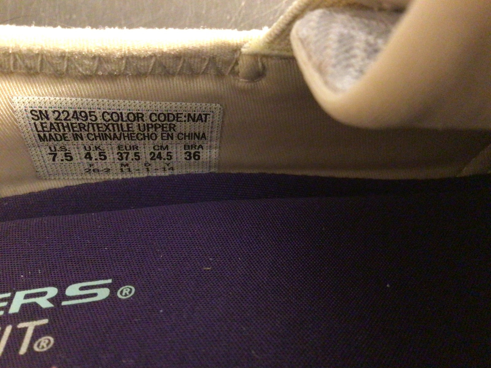 SKECHERS Relaxed Fit Slip-On Memory Foam 22495 Sneakers BEIGE Size 7.5