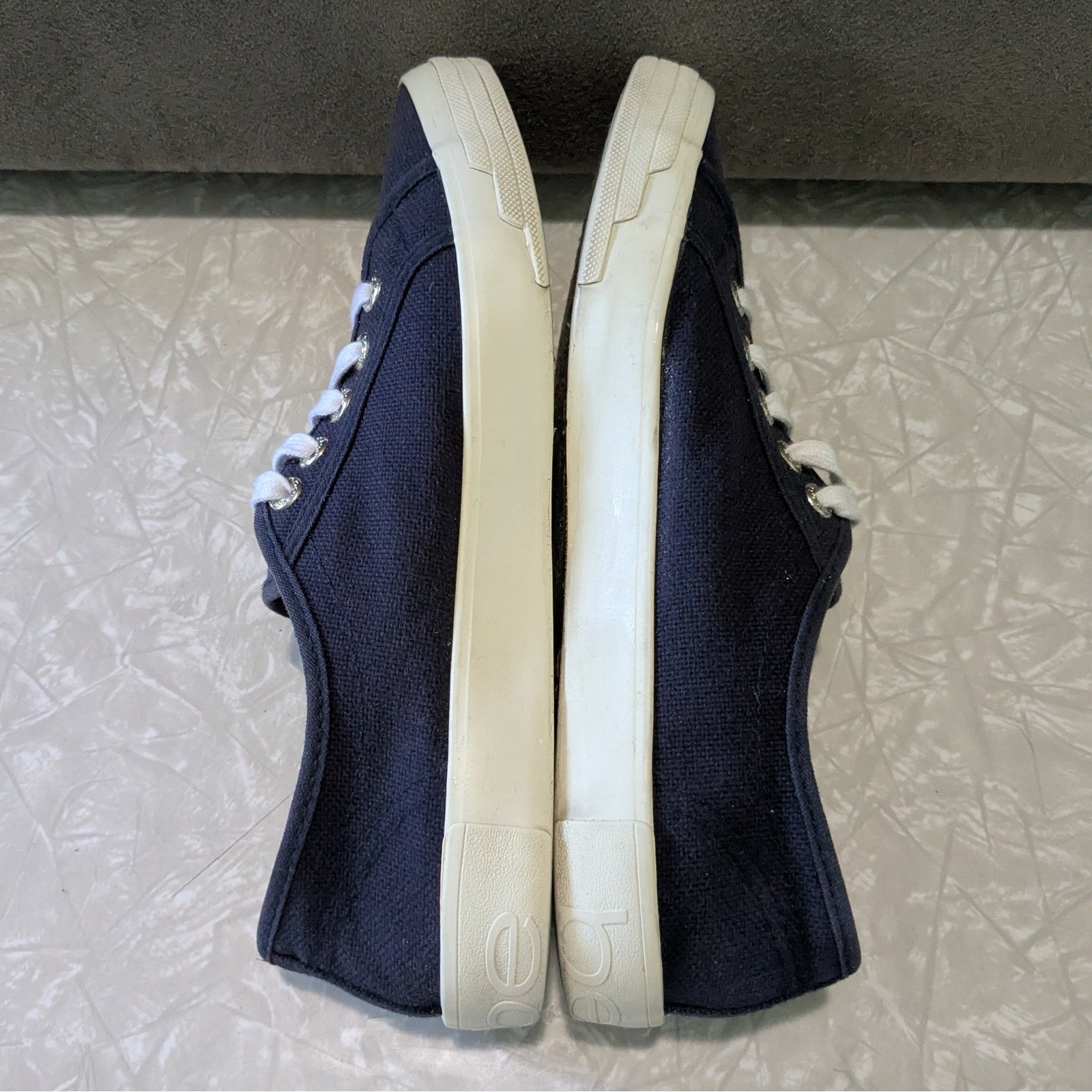 Bebe Dane Navy Blue Canvas Low Top Sneakers Womens 8.5 Streetwear 80s 90s Y2K