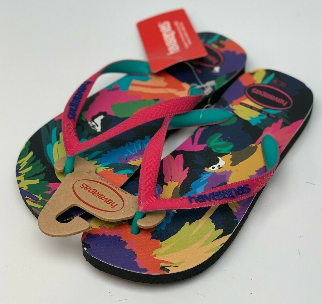 Havaianas Women’s Thong Flip-Flop Multicolor Sandal 4137258 Size: 6-12 NEW