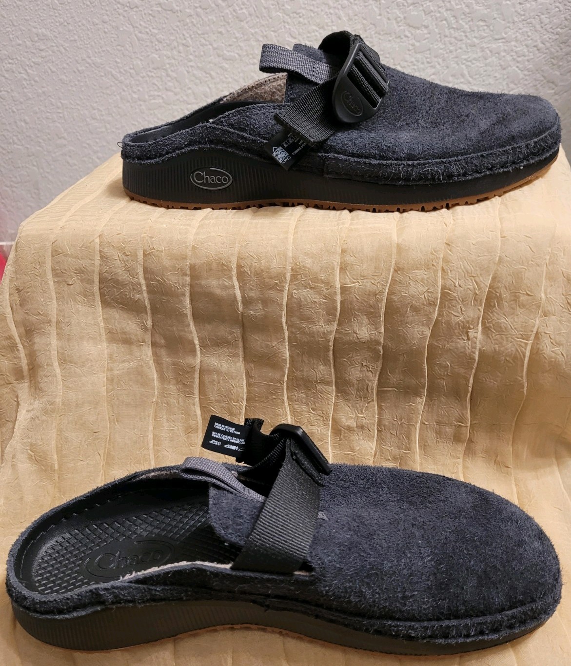 Women’s CHACO PAONIA Clog Black Nubuck Slip-on Shoes – Size 9 – Nice!