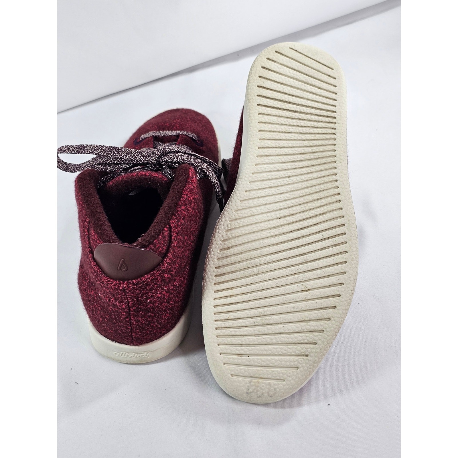 Allbirds Merino Wool W-10 Piper Mid Top Maroon Sneakers