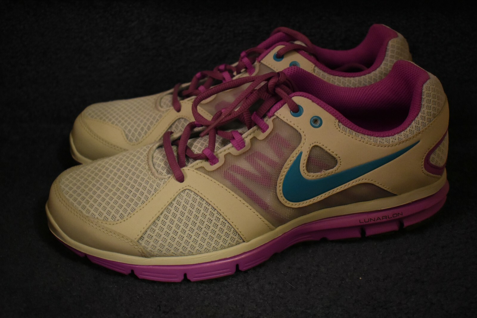 NIKE Lunar Forever 2 Platnum / Purple Athletic Running Sneakers, women 11 ~ NEW!