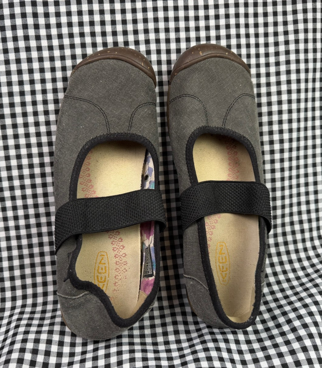 Keen Sienna MJ Canvas Mary Jane Flats Womens 8.5 Brown Gray Comfort Shoes