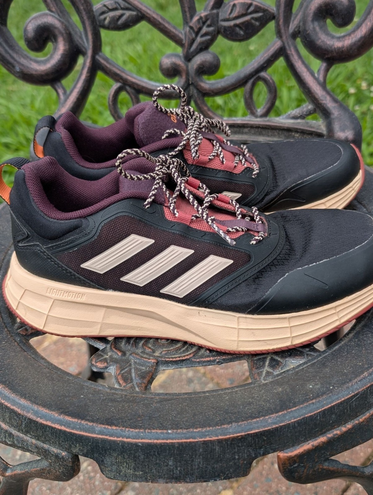 Adidas Duramo Protect Women’s Running Shoes Size 7 Black & Coral Trail Style