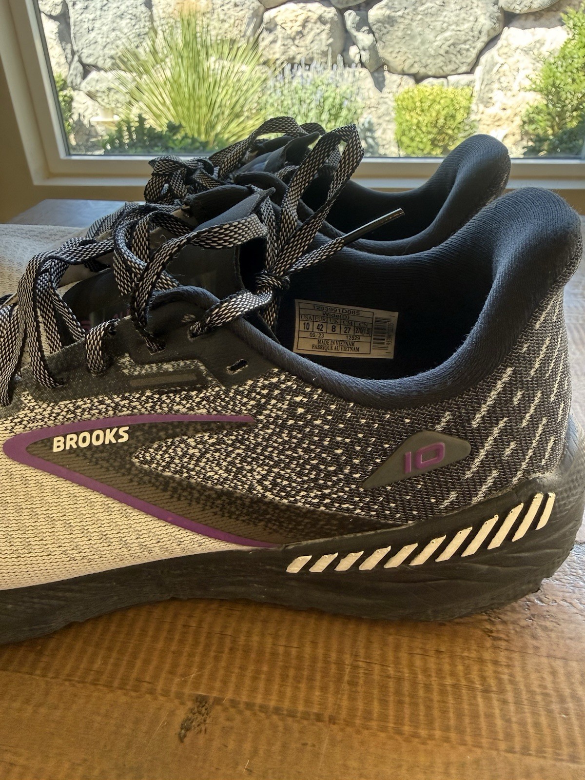 Brooks Launch GTS 10 Wide Men’s Lace-Up Low Top Mesh Sneakers Gray/Black/Purple