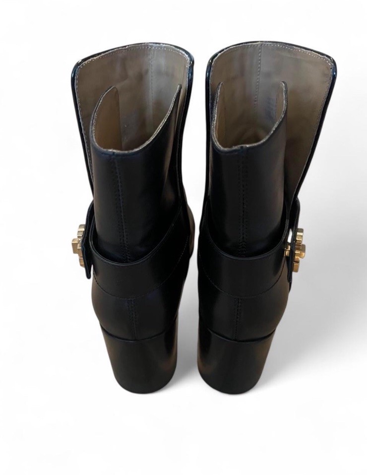 Tory Burch Kira Black Leather Ankle Boots