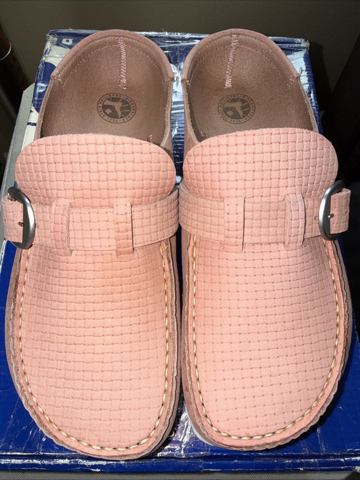NWOB Birkenstock Buckley Soft Pink Nubuk Leather Slip On Clog EU 38 N US 7-8
