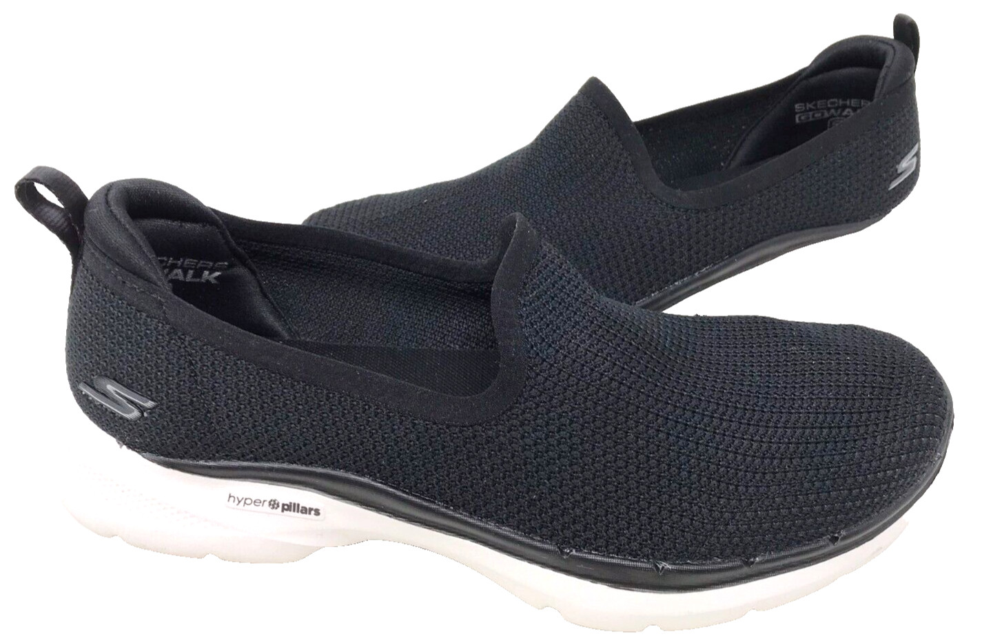 Skechers Women’s Gowalk Hyper Pillars Slip On Walking Shoes Black Size:8 117V