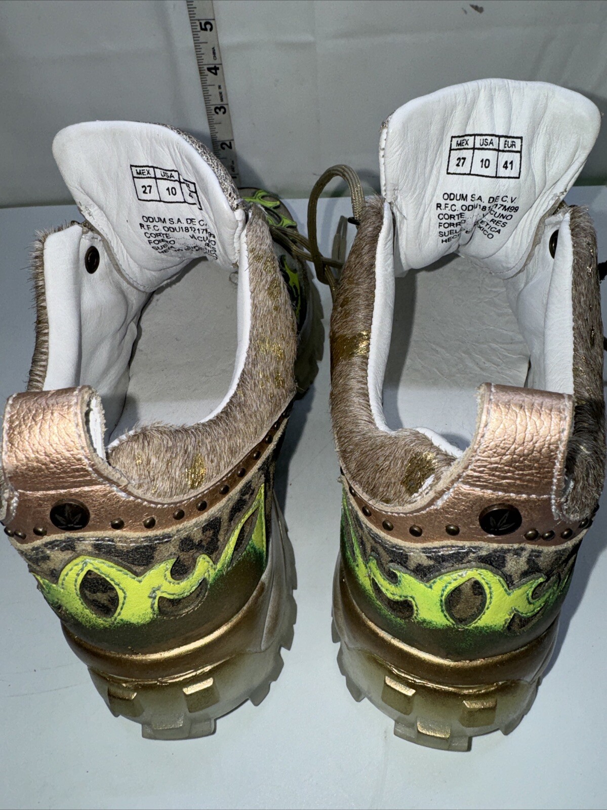 MEZCALERO Women’s Handmade Mexican Fashion Sneaker Dudi Green Diva (Size 10)