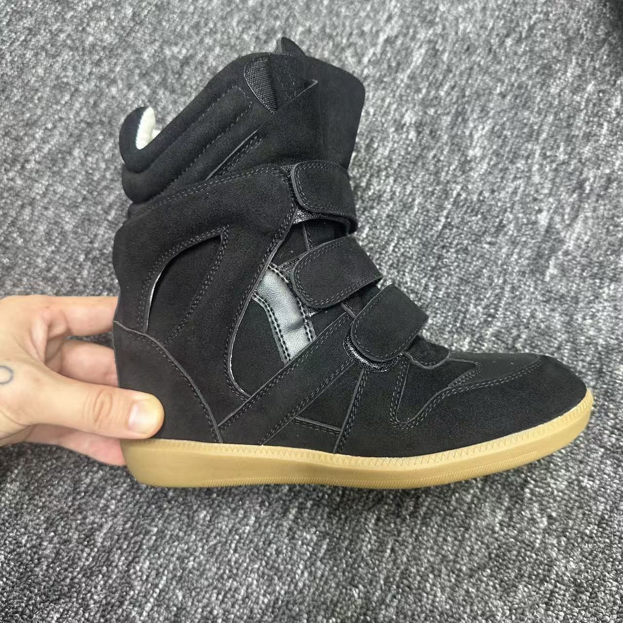 Isabel Marant Women’s Wedge Sole Platform Sneakers Casual Comfortable Black