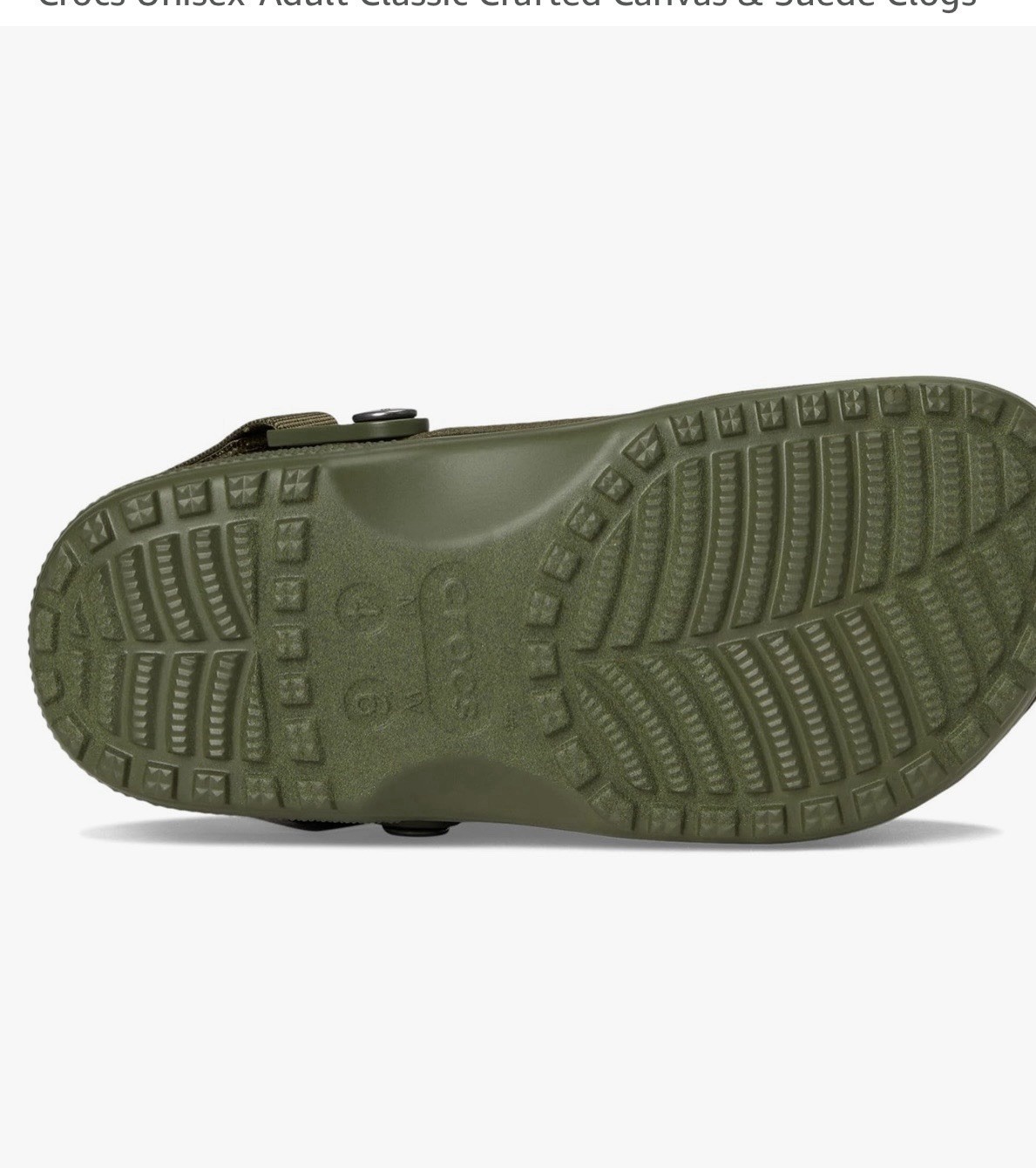 Genuine, New – Crocs Classic Crafted Vegan Suede Clog Army Green US Size M4-W6