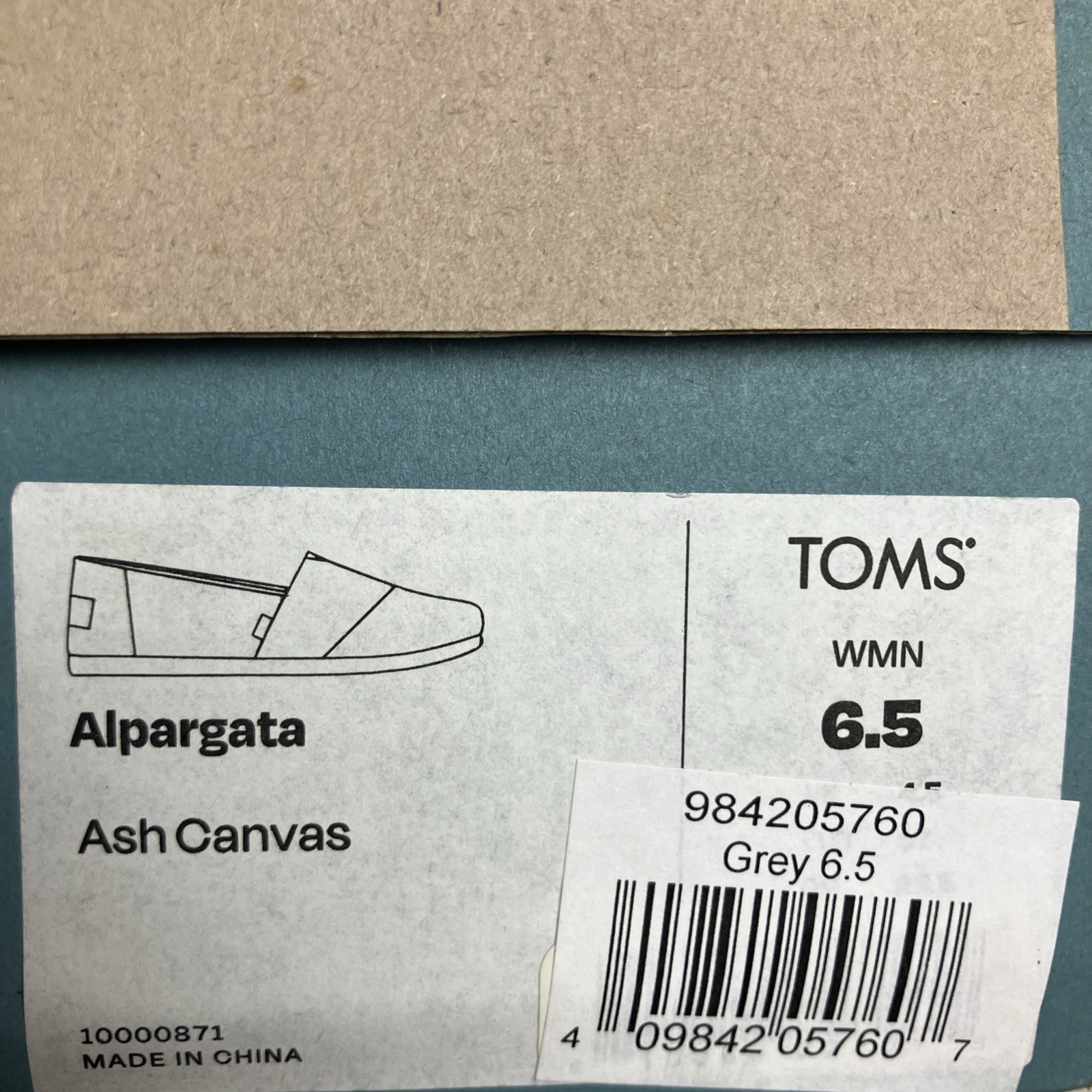 TOMS Alpargata Womens 6.5 Slip-On Shoes Recycled Cotton Canvas Comfort Casual