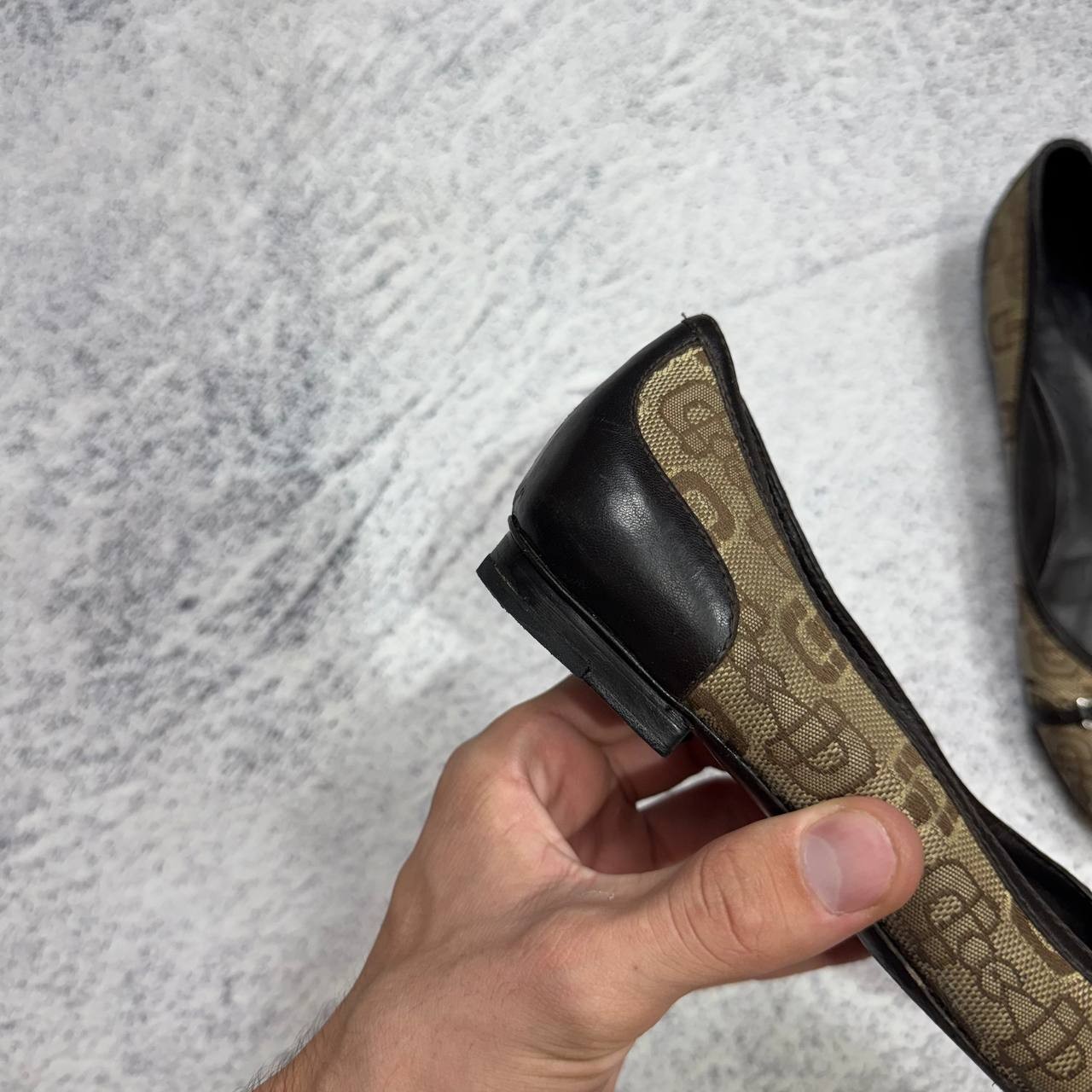 Gucci Monogram Flats Ballets Womens Size 36