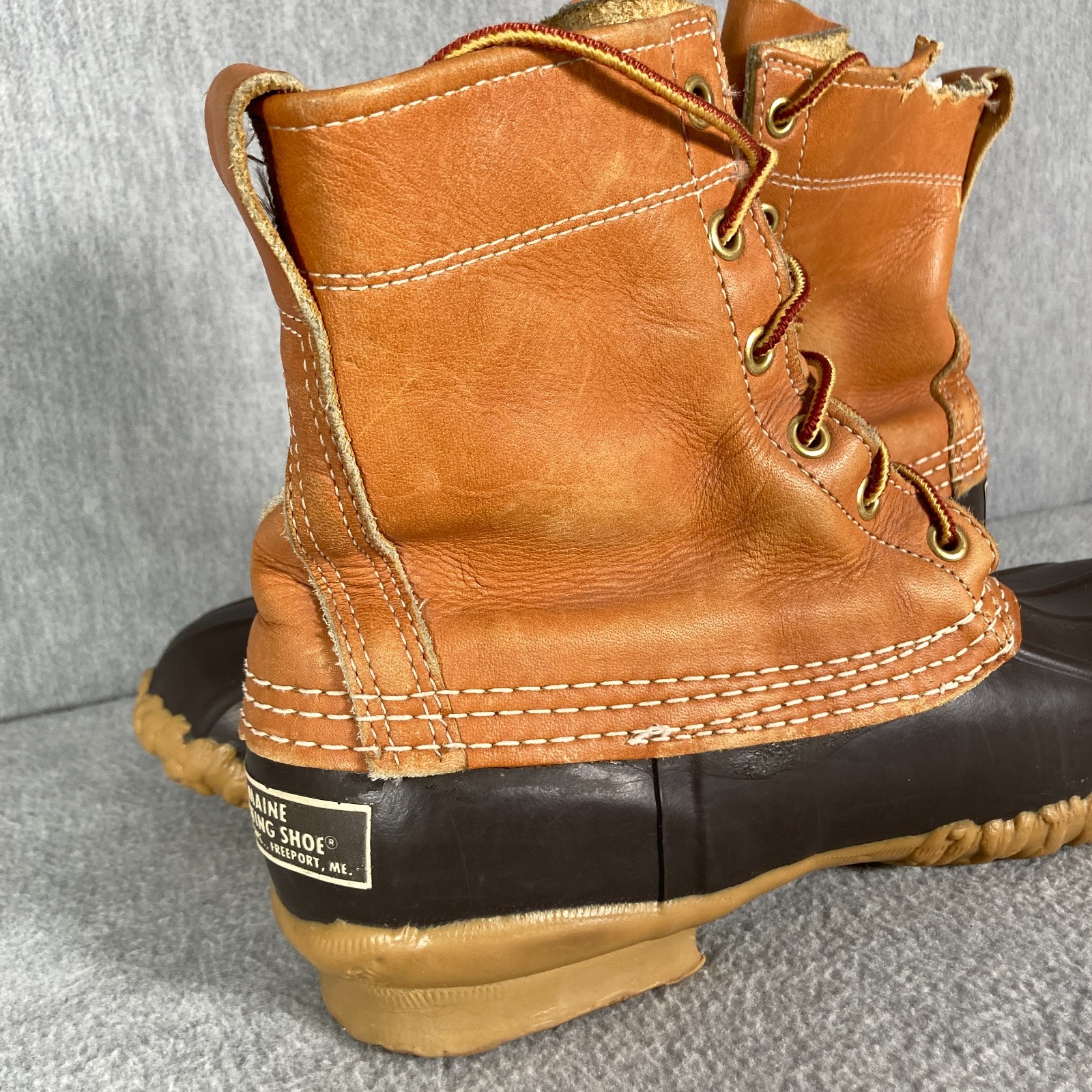 VTG LL BEAN Maine Hunting Shoe Boots Womens 6 N Tan Brown Bean Boots Waterproof