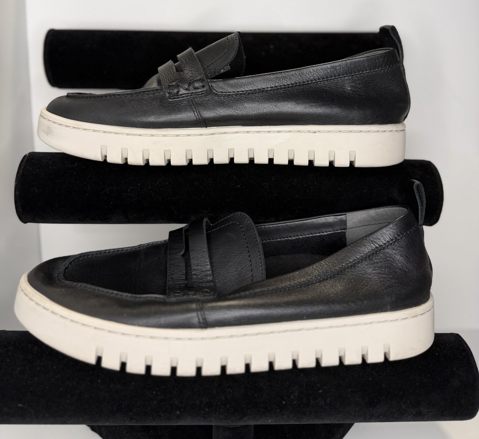 Black Leather VIONIC Uptown Penny Loafers Size 8.5