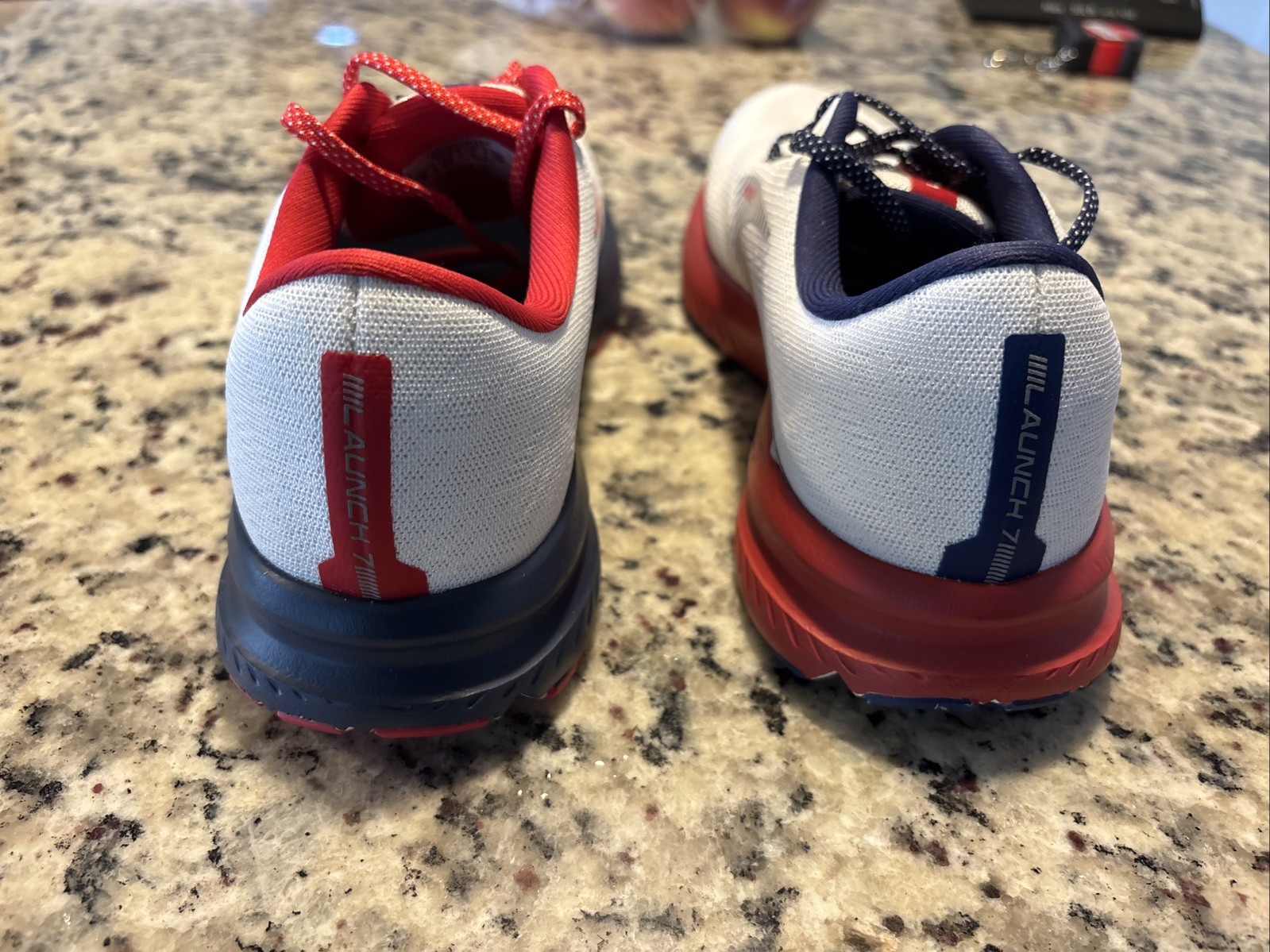 Brooks Launch 7 Womens Running Shoes America USA Stars Stripes White Size 8