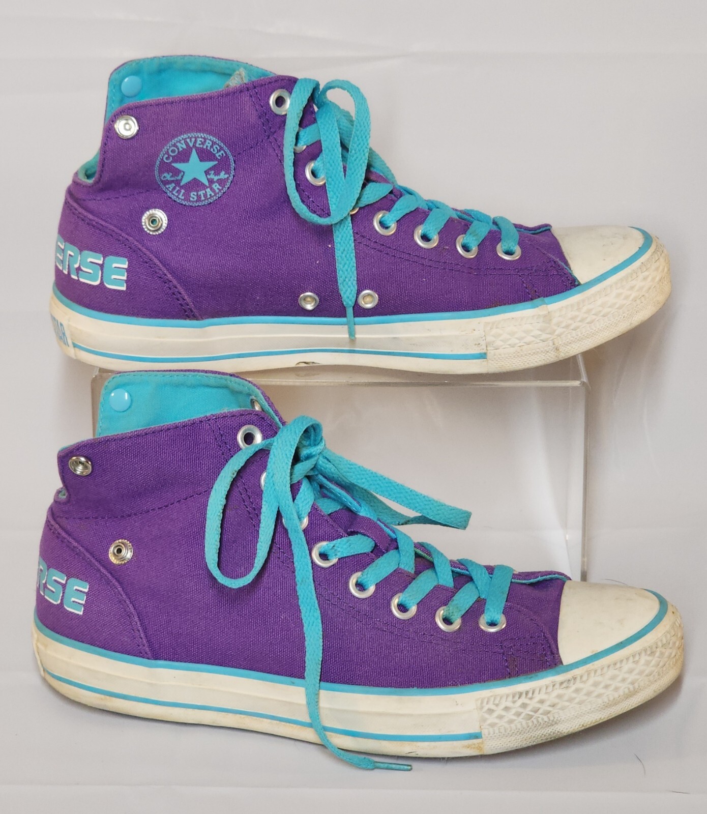 Converse All Star Snap Low Top Size 9.5 Teal and Purple (men’s size 7.5)