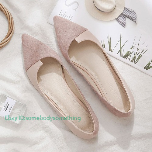 Women’s Shoes Flocked Leather Pointed Toe Solid Color Apricot Casual Comfortable