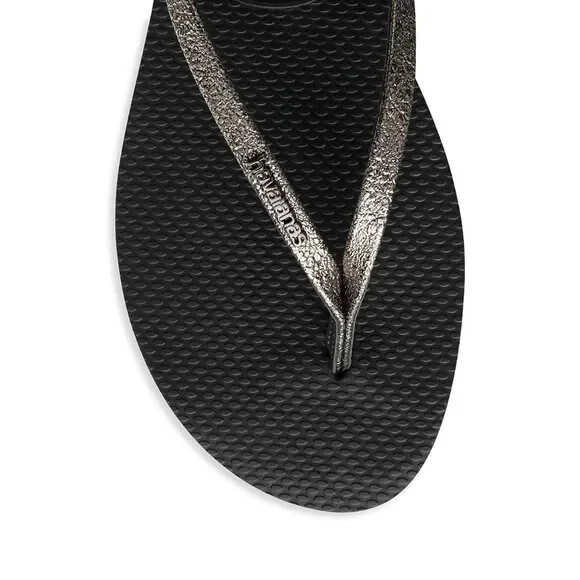 NEW Havaianas Size 41-42 Women’s You Shine Flip Flops, Black Graphite