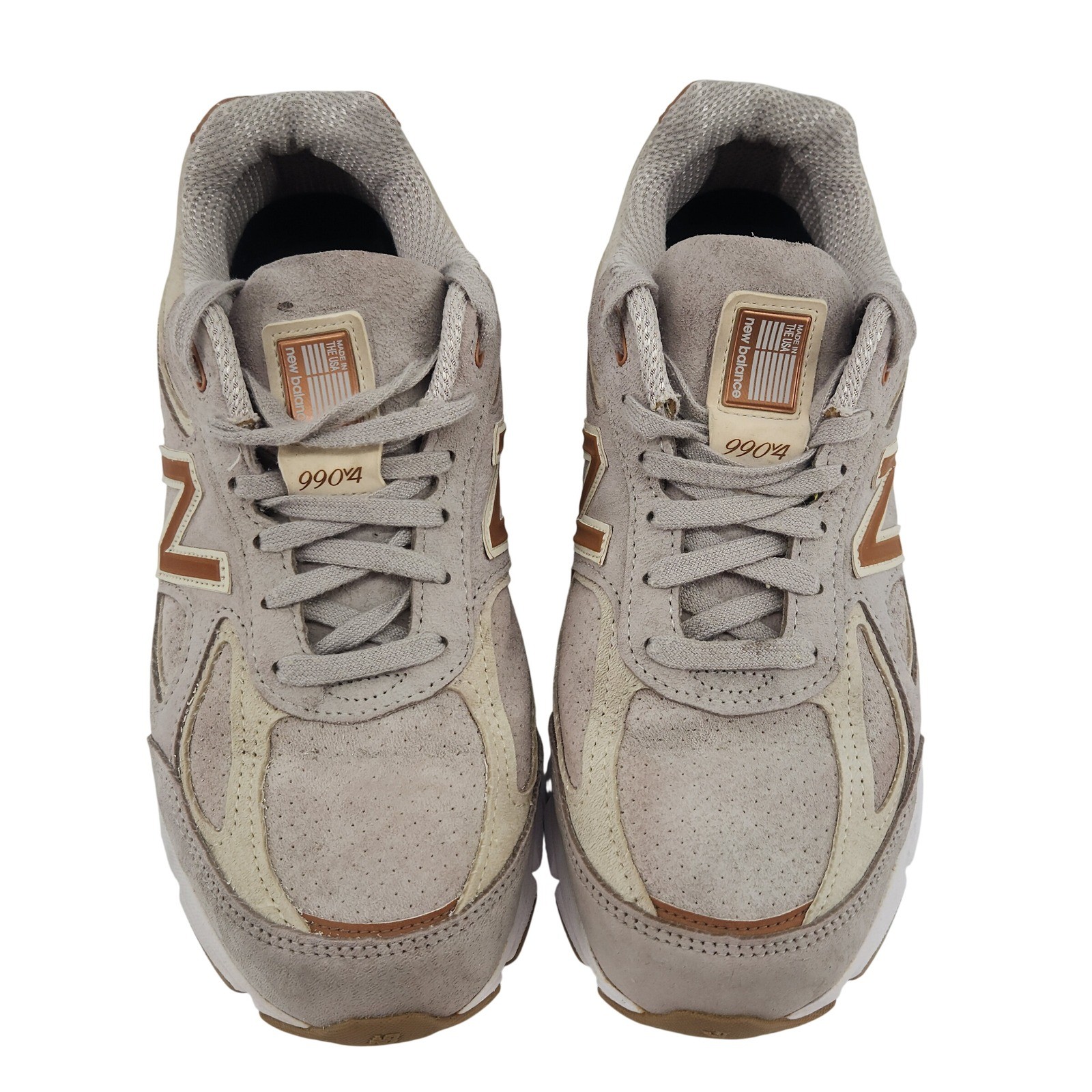 New Balance 990v4 Womens 9 Gray Alabaster Suede USA Running Shoes W990FA4