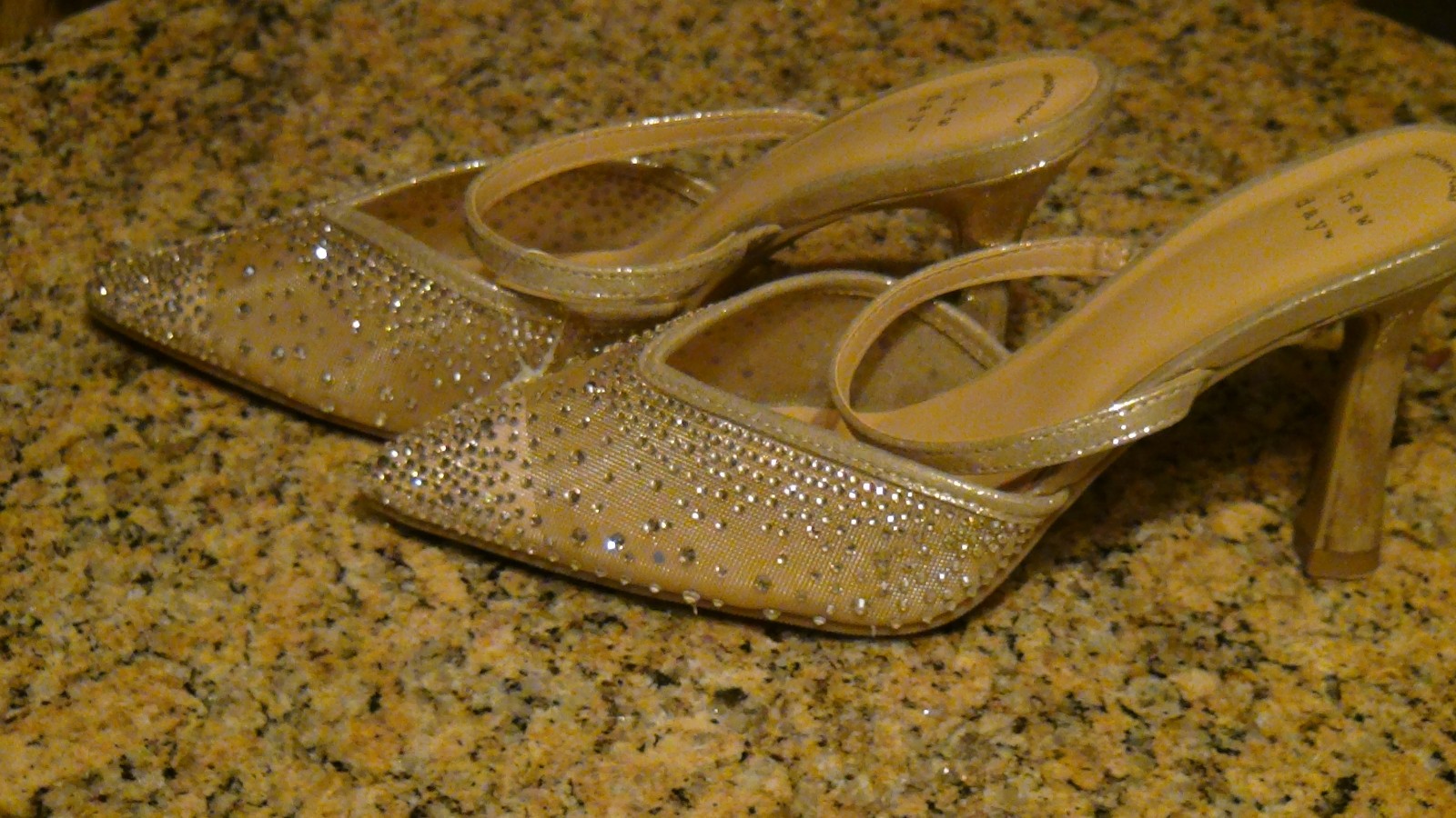 Women’s Sonia 3.25″ Stilito Heels Jeweled A New Day Size 7 Beige