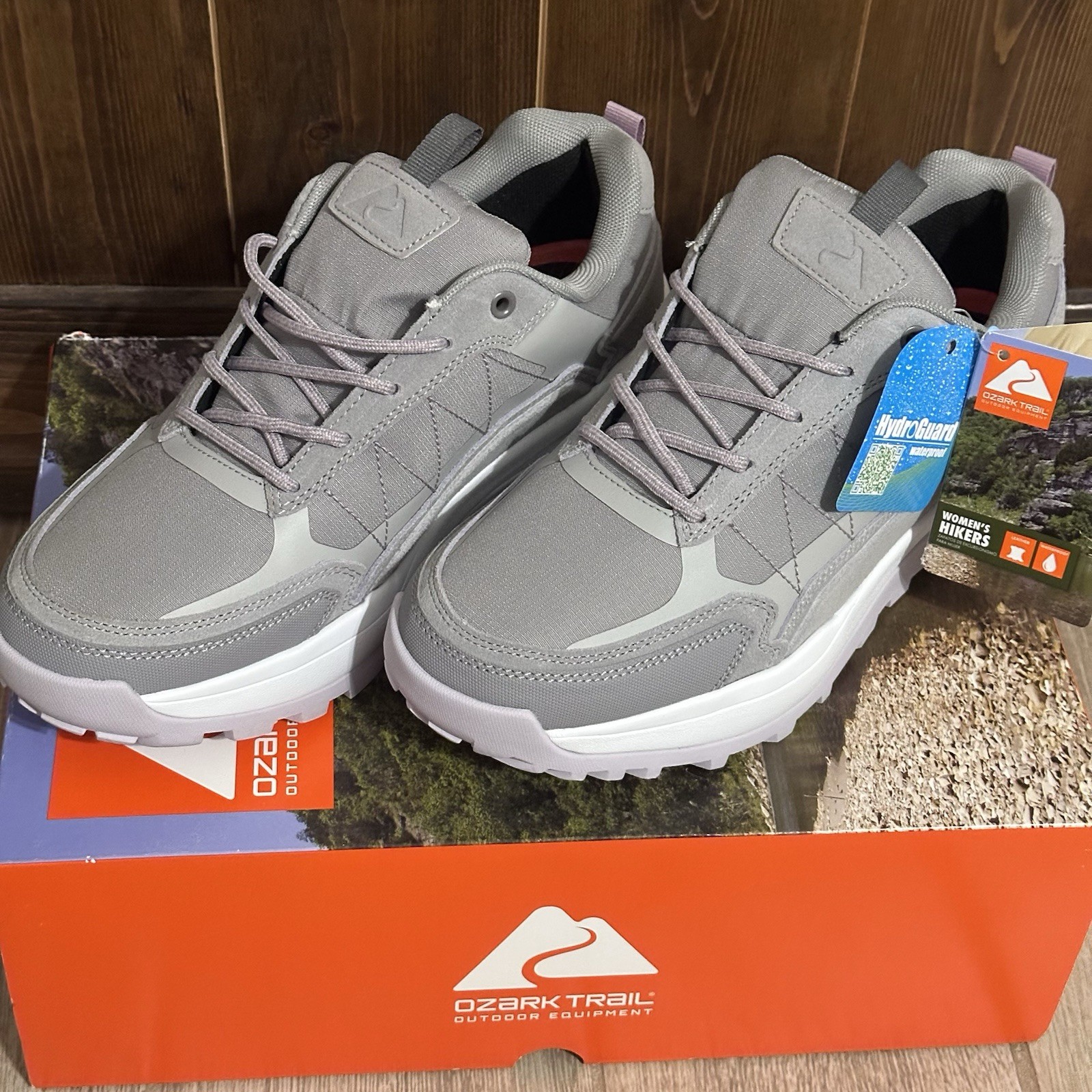 NWB Ozark Trail Waterproof Hiking Sneaker Shoes W OT WP HIKE LOW Gray Size 10