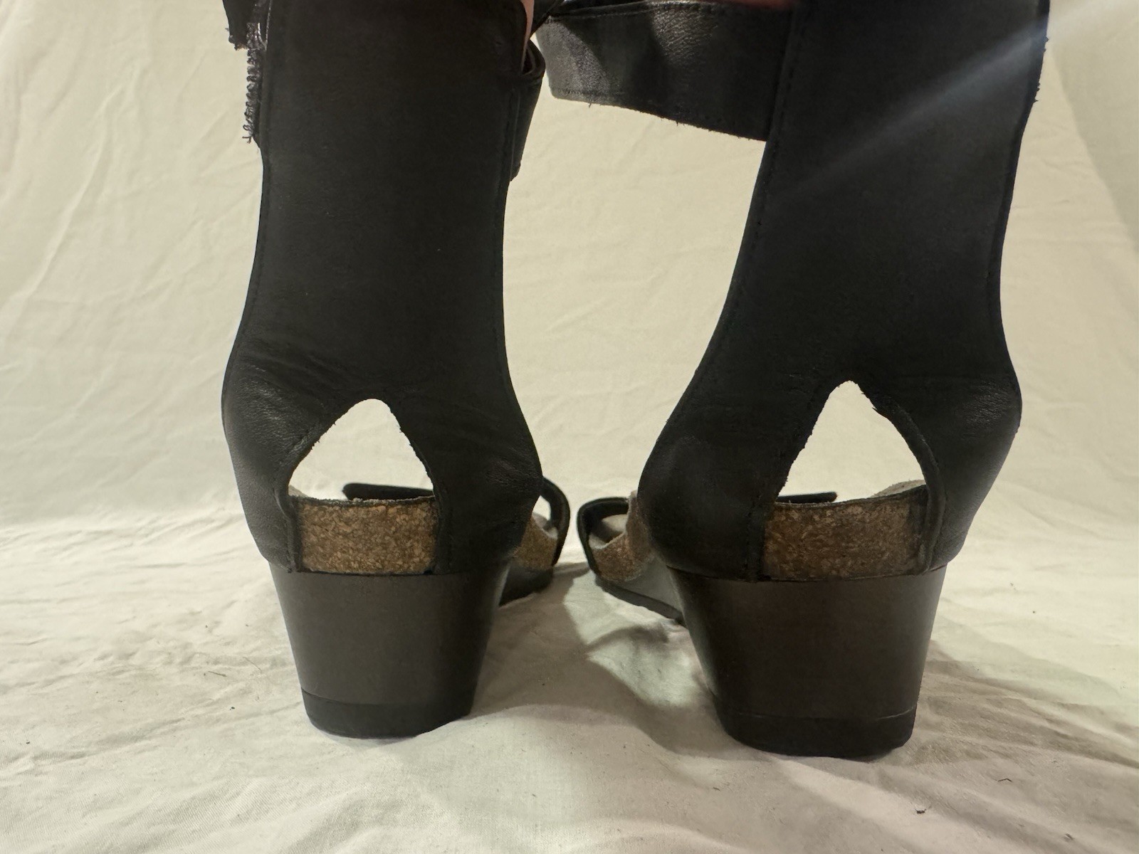 Naot Mermaid Sandals Black Leather Size 41 / 10 Adjustable Straps