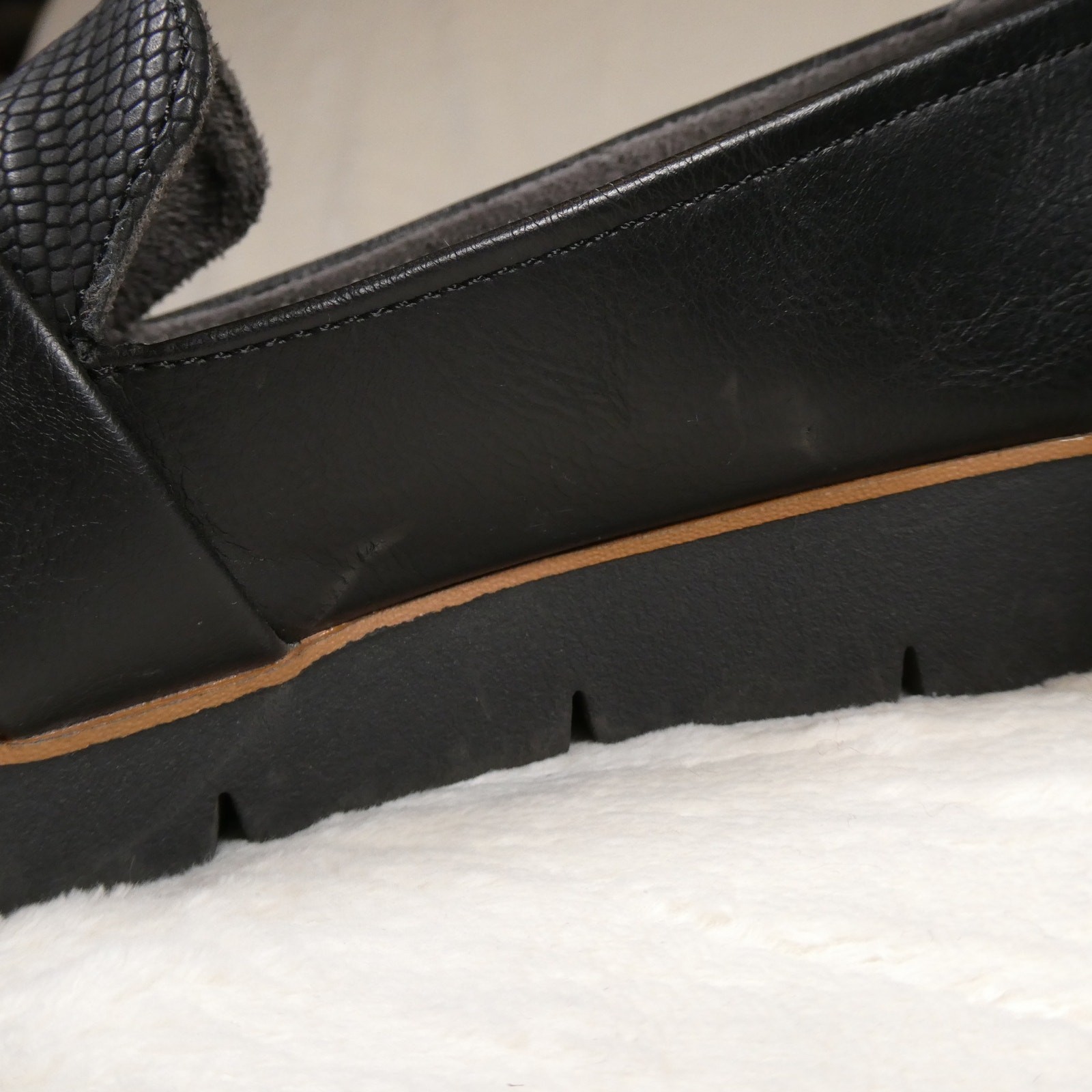 Dr Scholl’s Webster Loafer Sz 6 Platform Wedge Recycled Materials 70s Academic