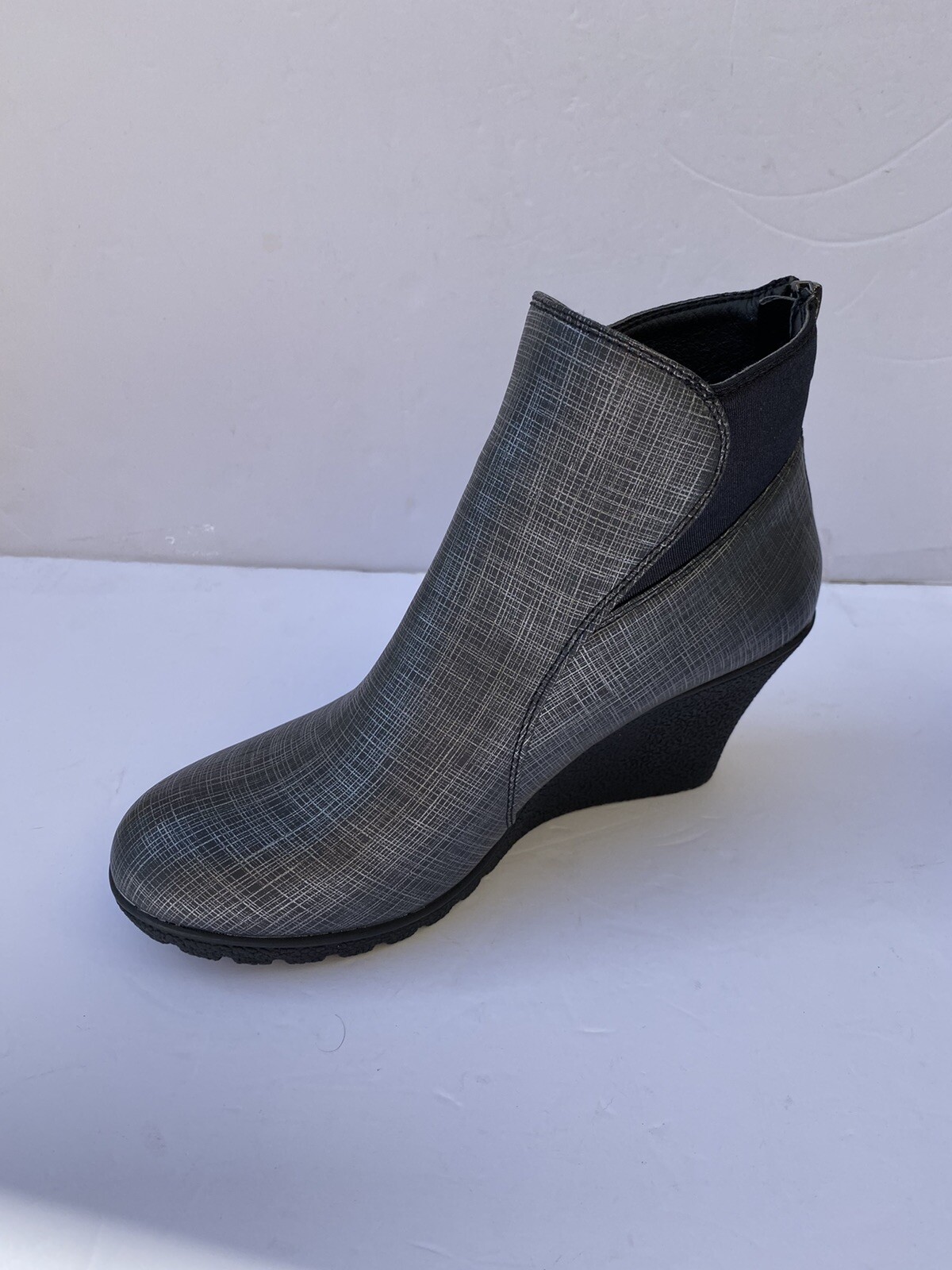 Secret Celebrity As 9 Alana Black/grey Ankle Boots, Zipper New Womens