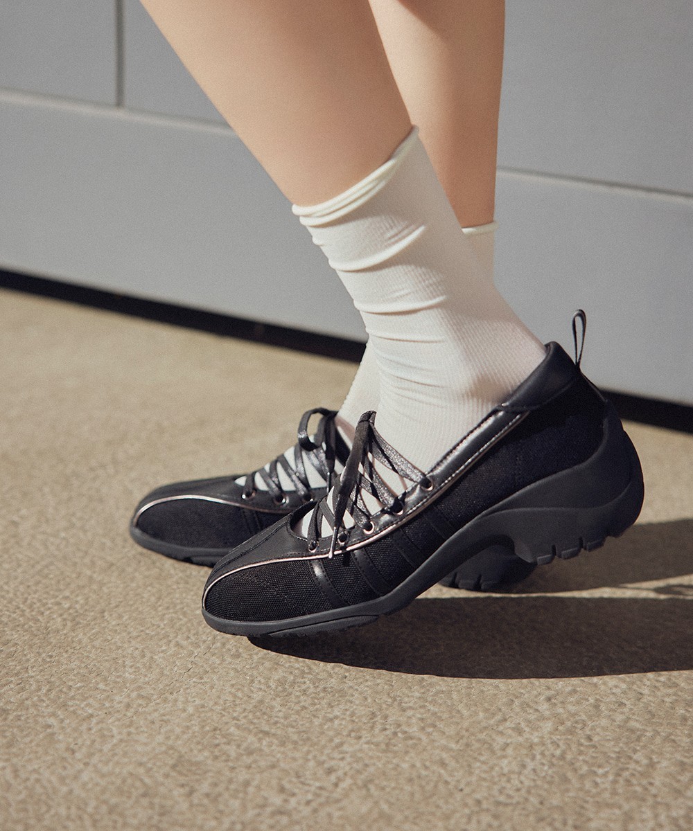 Rockfish Weatherwear BLISS HEEL LACEUP SNEAKERS Balletcore 4.5cm