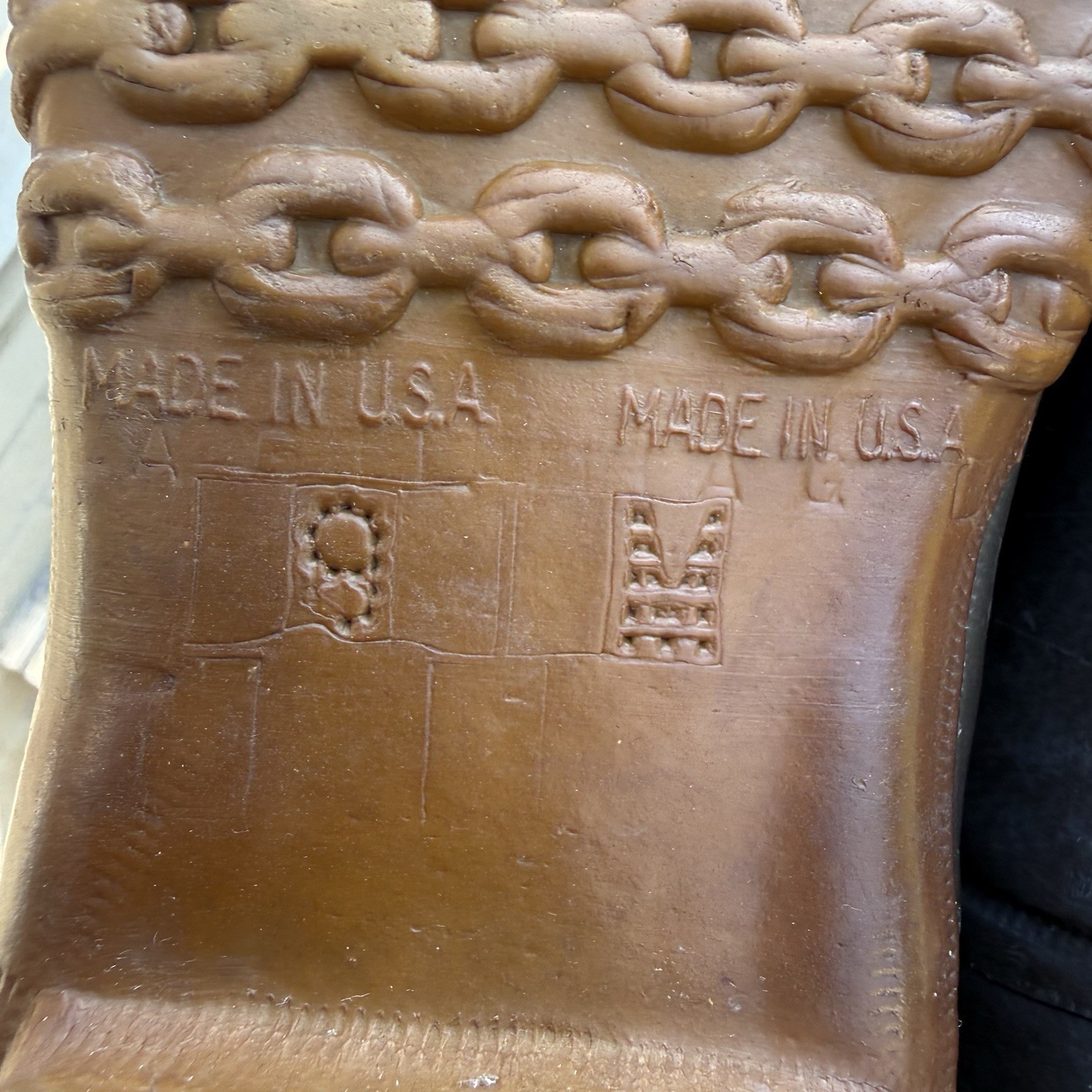 L.L. Bean Maine Hunting Shoe Duck Boots Brown Leather Rubber USA Women’s 9 GUC