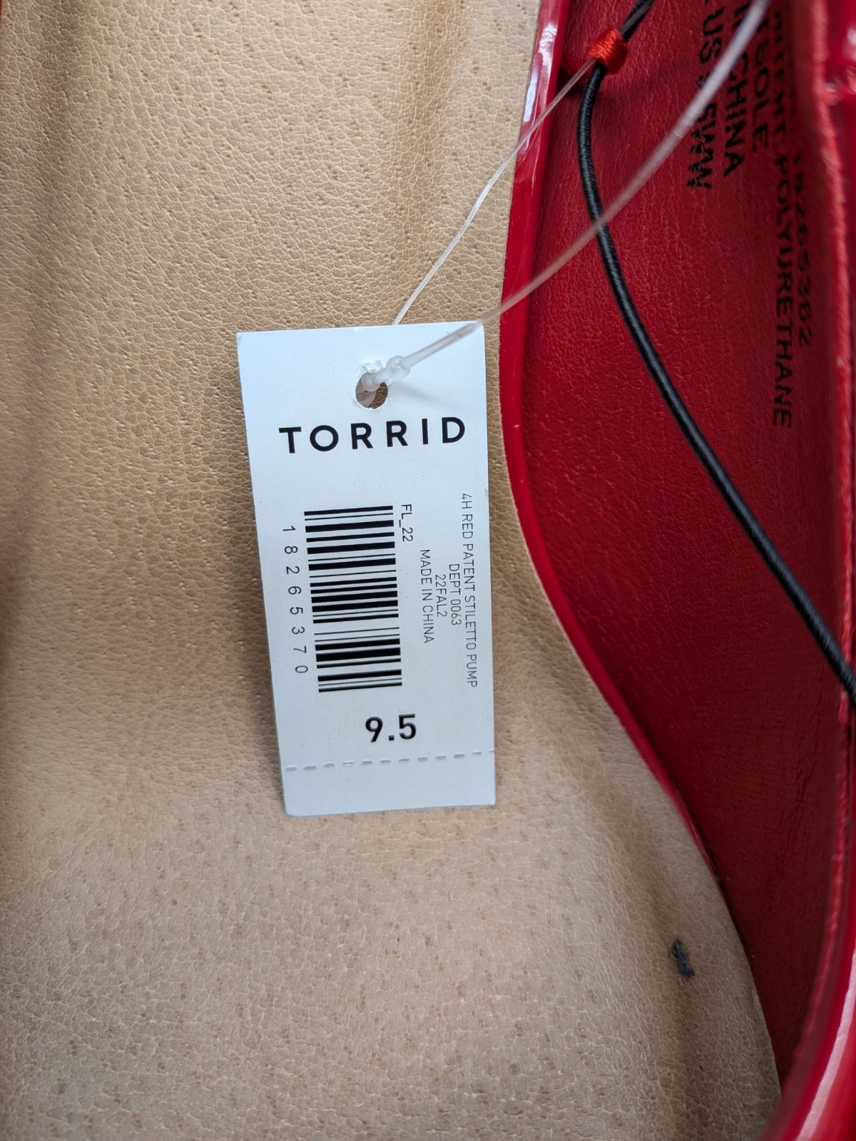 Torrid Red (Patent Leather) Look Stiletto Heels Pumps Womens 9.5WW Wide Pointed