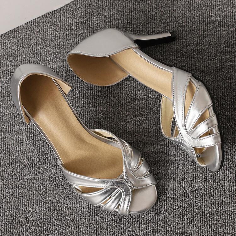 Chic Womens Peep Toe High Heels Sandals Casual Dress Work Summer Shoes Plus Size