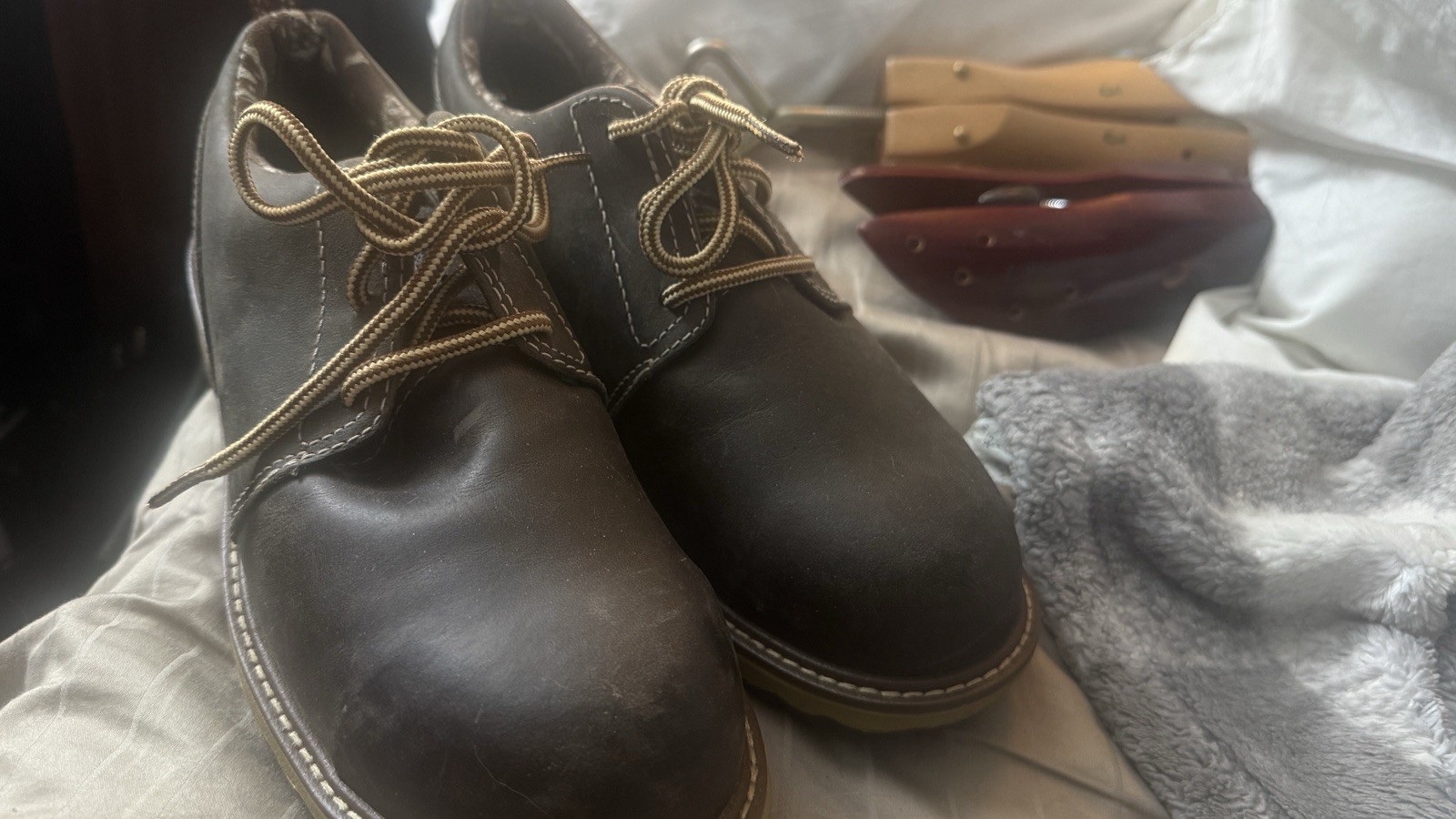 Timberland PRO 434 Womens 8 Brown Hightower Composite Toe Work Safety Oxford