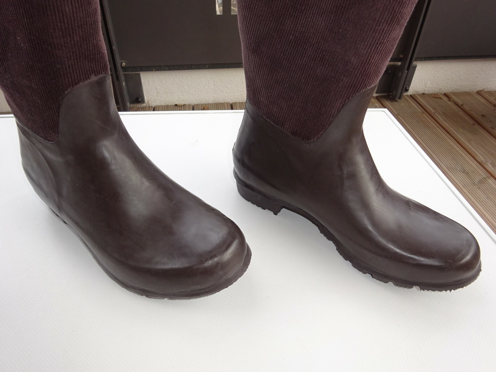 SCHOLL 299 DR.SCHOLL Damen Schuhe Stiefel Gummistiefel Gummi Kord Gr.37 Neuw
