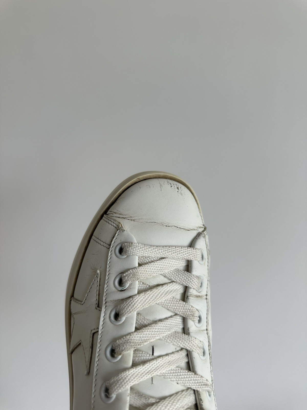 Luxury Golden Goose Pure Star White Leather Low Top Sneakers Women’s Size 38