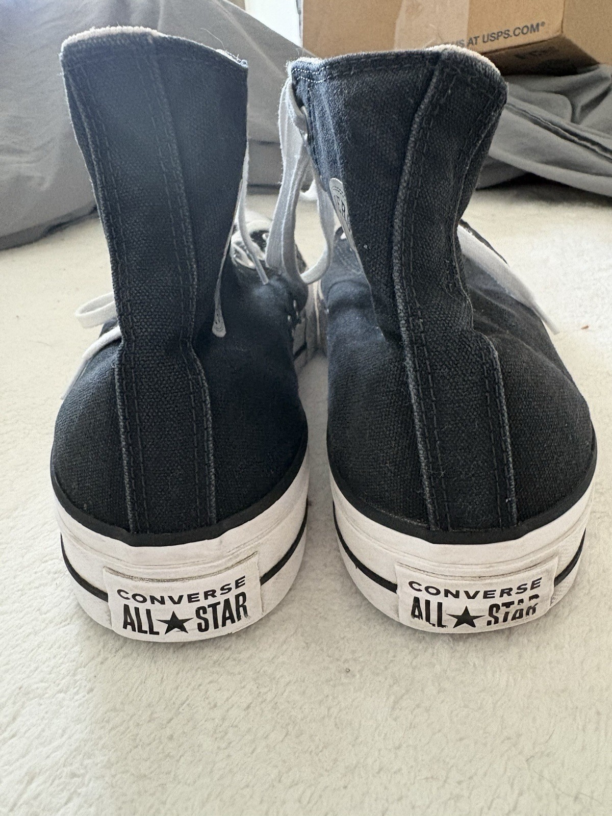 Converse All Star Chuck Taylor High Top Platform Black EUC