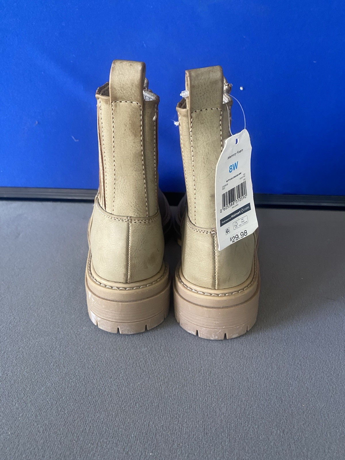Brand New with Tags – Time and Tru Lug Chelsea Boots – Khaki – Wide Width