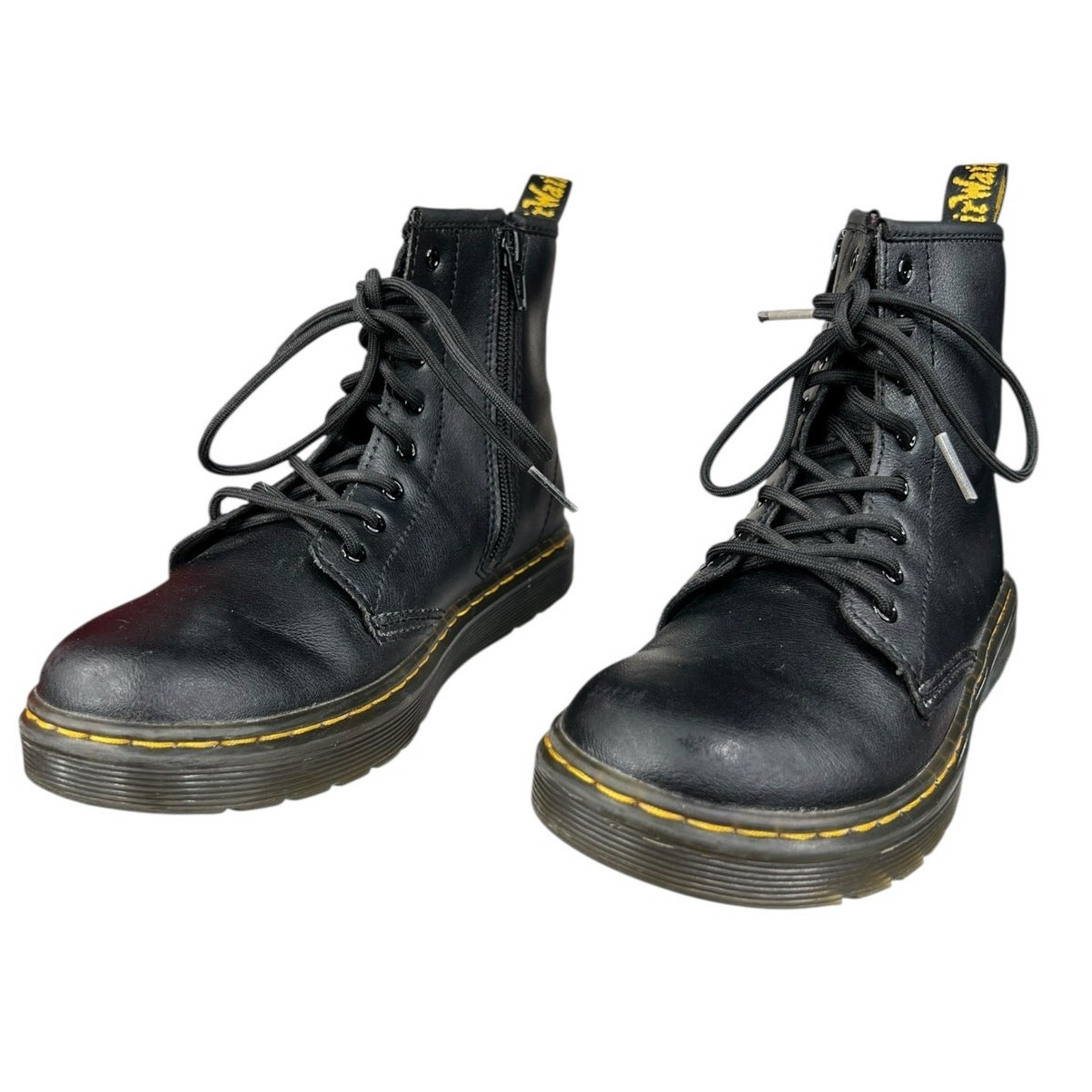 Dr. Martens Unisex Zavala J Black Lace Up Combat Boot Size M 4 W 5