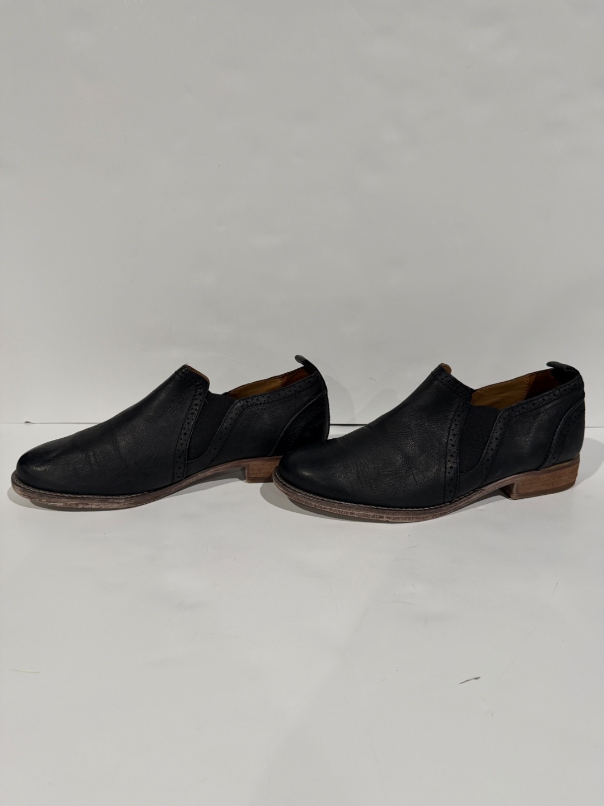 Josef Seibel Womens Sienna Black Leather Slip On Brogue US 11 EU 42