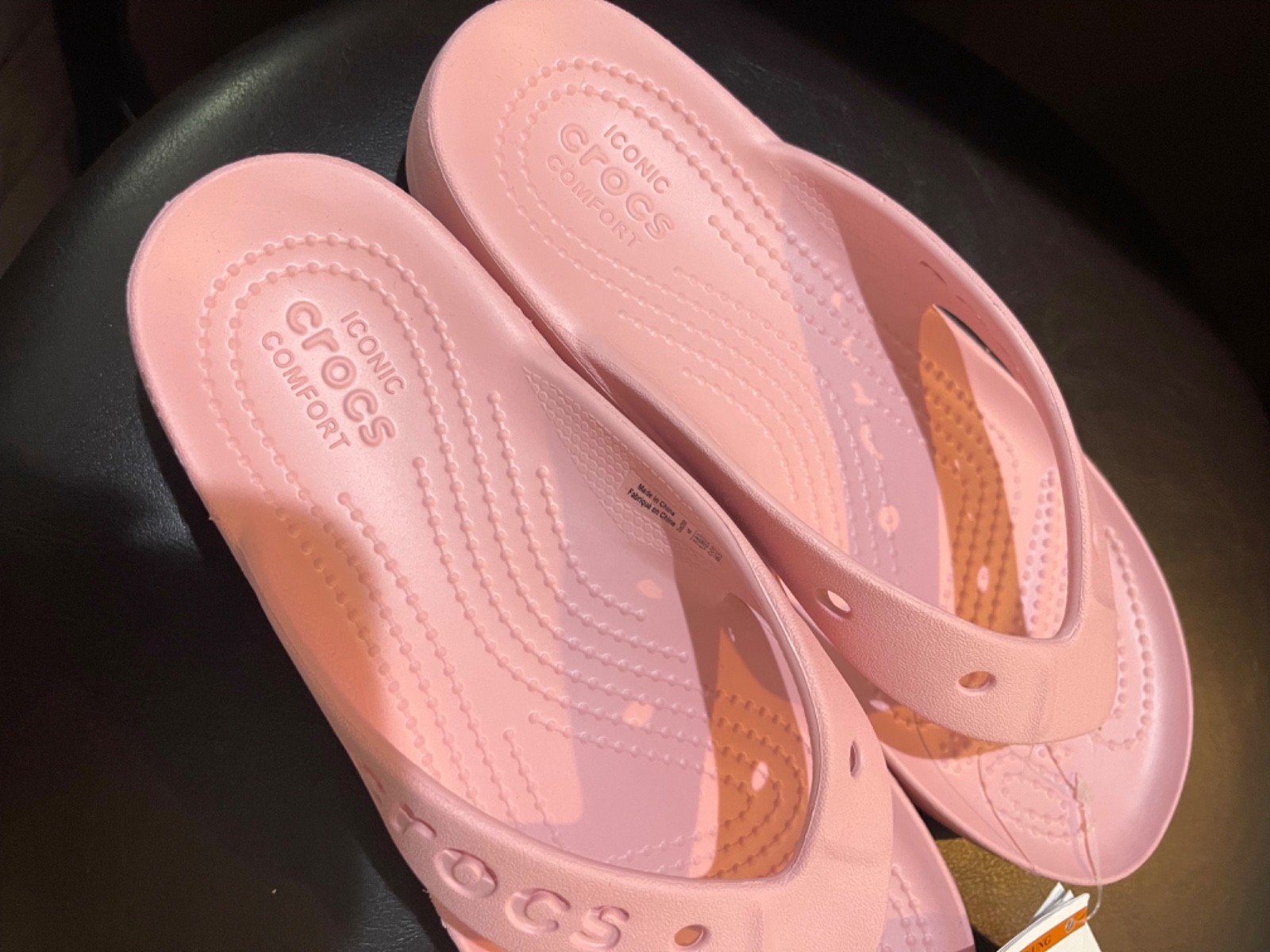 Crocs Baya Platform Flip Flop Pink Size 6 New with tags