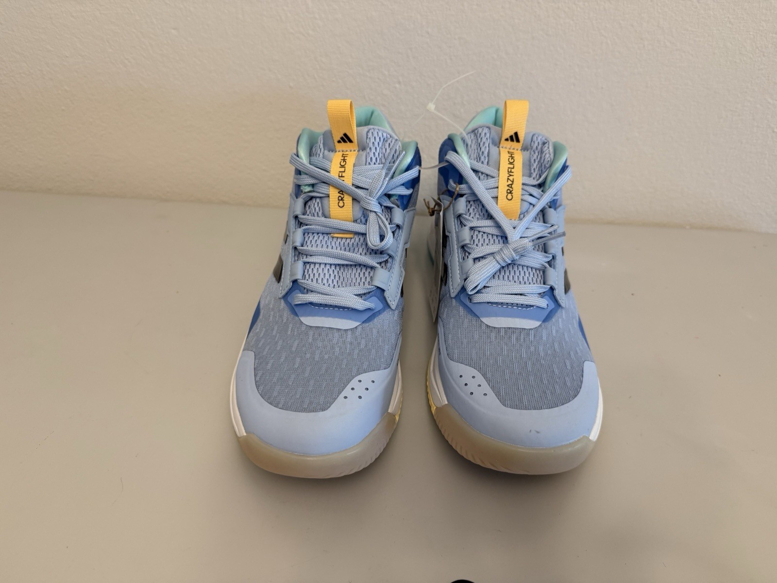 adidas Crazyflight 6 Mid Top Lace-Up Athletic Sneaker Blue/Black/Yellow