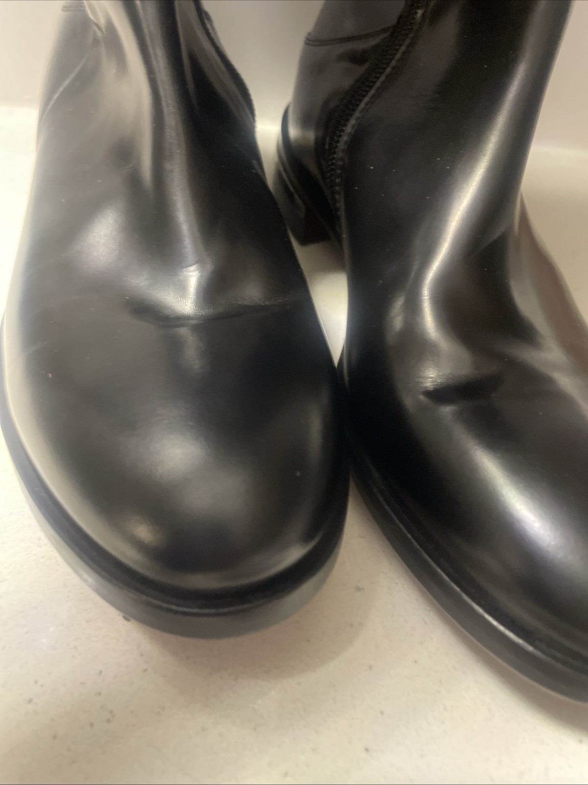 Corvari Made In Italy Zip Black Leather Size 36 Women’s Riding Boots