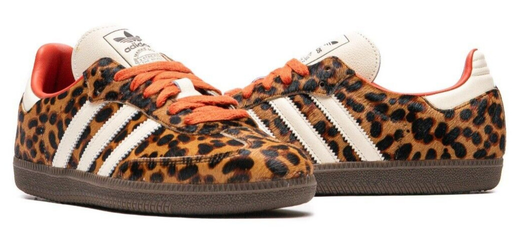 adidas Samba OG Preloved Red Leopard JI2734 Women’s Size New