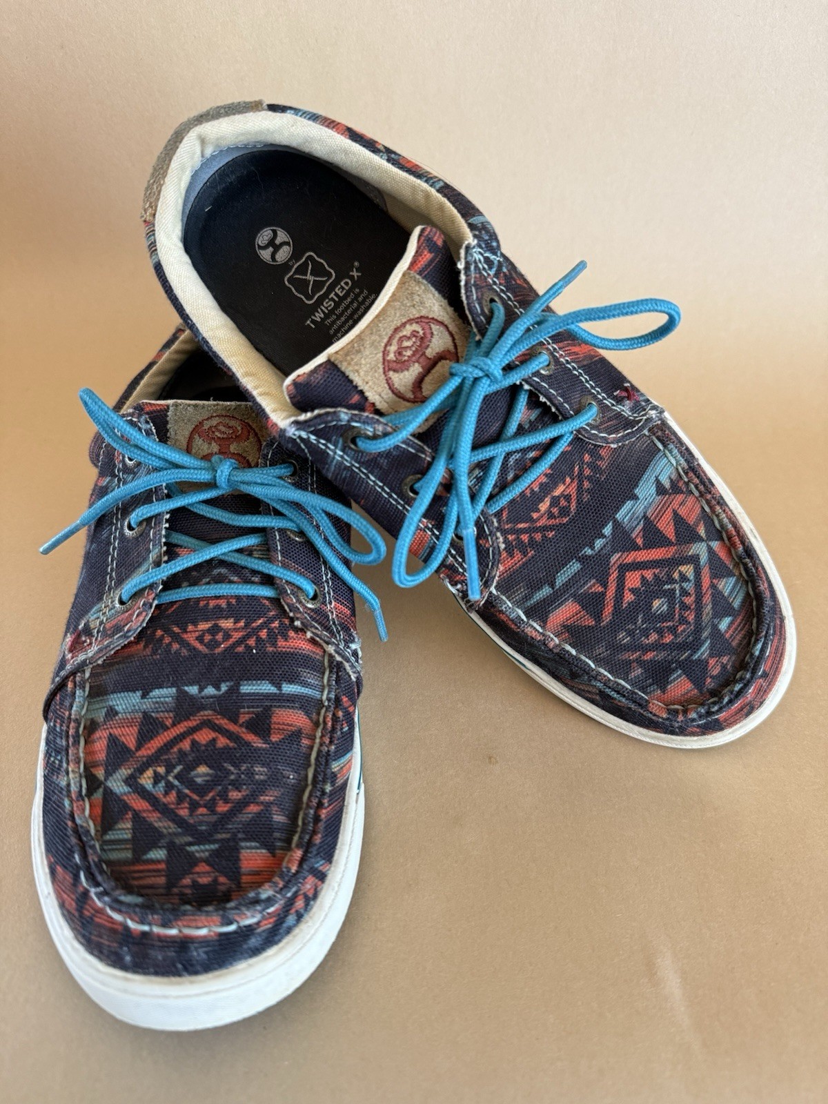 Women’s HOOEY by TWISTED X Midnight Southwestern Lopers Lace-Up Shoes 9.5 M