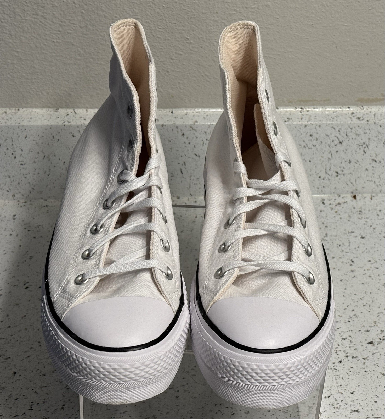Converse Chuck Taylor All Star CTAS Lift HI White/Black/White Women Size 10.5